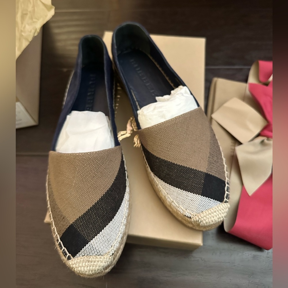 Burberry Beige Espadrille Flats